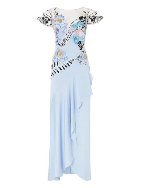 Gracia ruffle sequin-embellished dress by TEMPERLEY LONDON