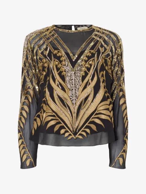 Horatio sequin-embellished blouse by TEMPERLEY LONDON