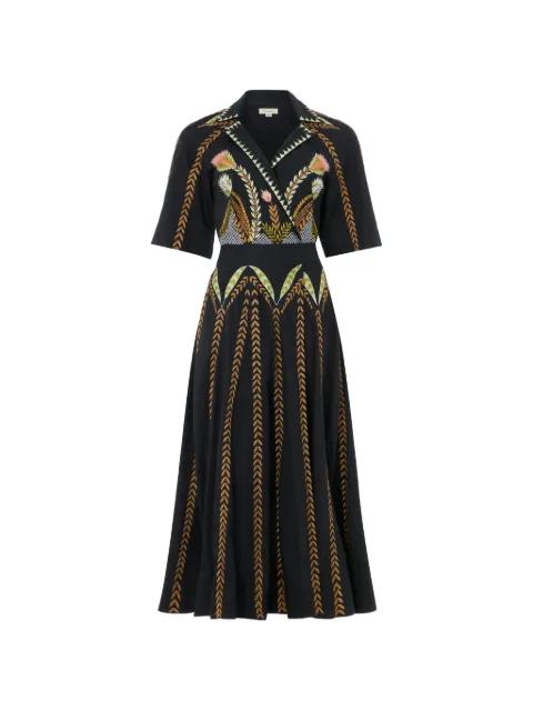 Juniper floral-embroidered wrap dress by TEMPERLEY LONDON