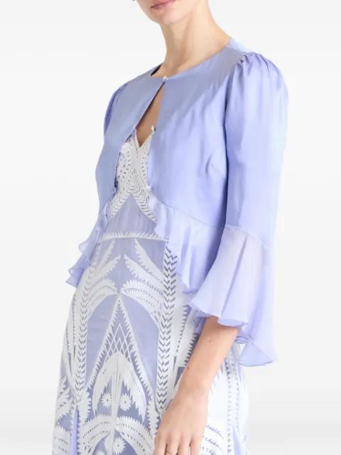 Leilani ruffled silk-blend jacket by TEMPERLEY LONDON