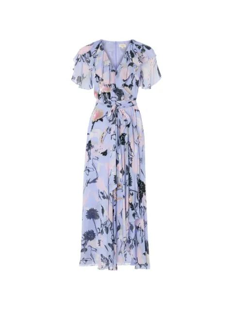 Maisie sequin-embellished ruffled wrap dress by TEMPERLEY LONDON