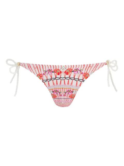 Pomegranate floral-print bikini bottom by TEMPERLEY LONDON