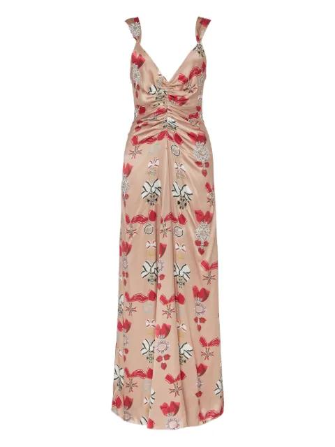 Reina bow-print dress by TEMPERLEY LONDON