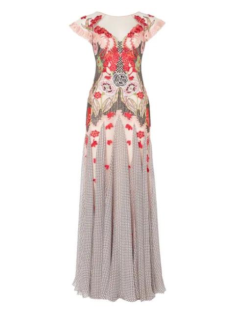 Remi embroidered ruffle-trimmed maxi dress by TEMPERLEY LONDON