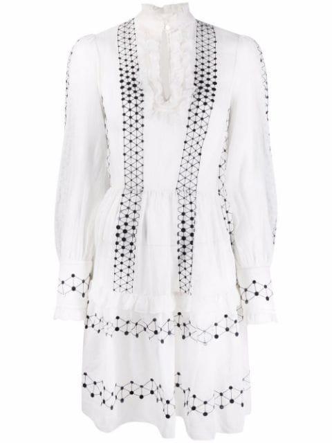 Robin long-sleeve mini dress by TEMPERLEY LONDON