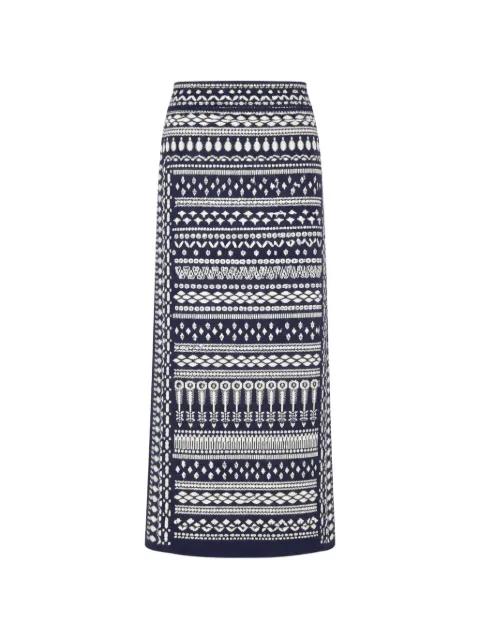 Tlalli knit patterned midi skirt by TEMPERLEY LONDON