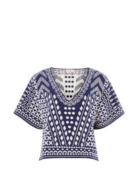 Tlalli knitted top by TEMPERLEY LONDON