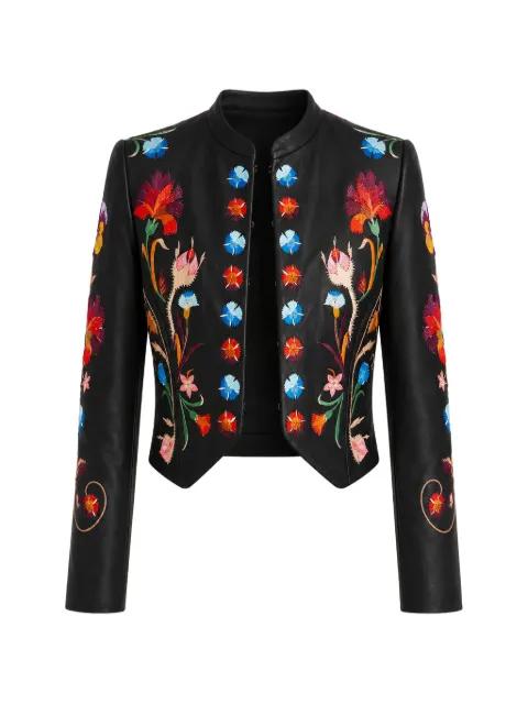 Toledo floral-embroidered leather jacket by TEMPERLEY LONDON