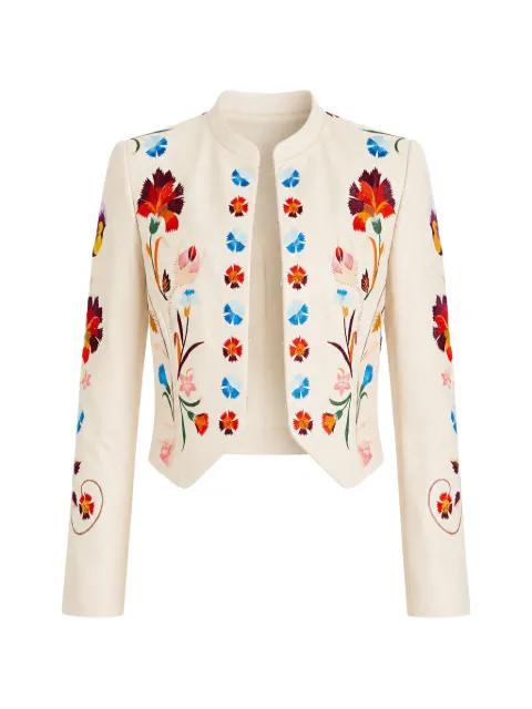 Toledo floral-embroidered leather jacket by TEMPERLEY LONDON