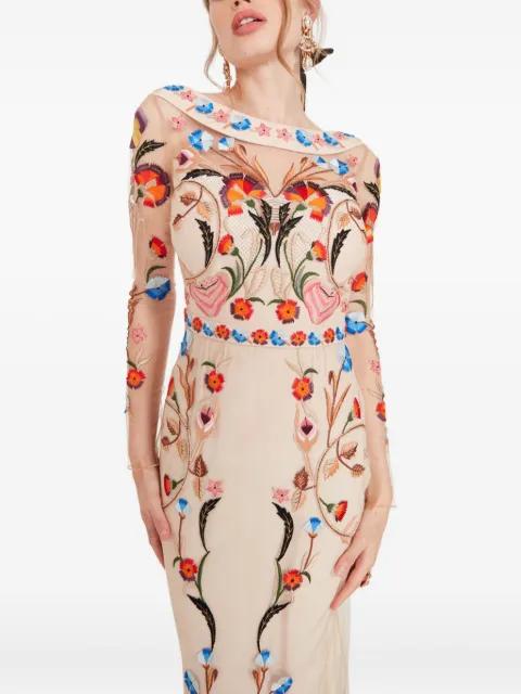 Toledo floral-embroidered long-sleeve dress by TEMPERLEY LONDON