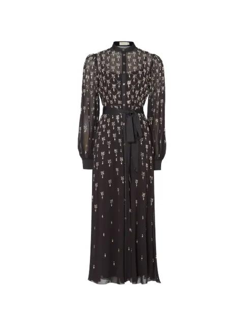 buttoned embellished maxi gown by TEMPERLEY LONDON