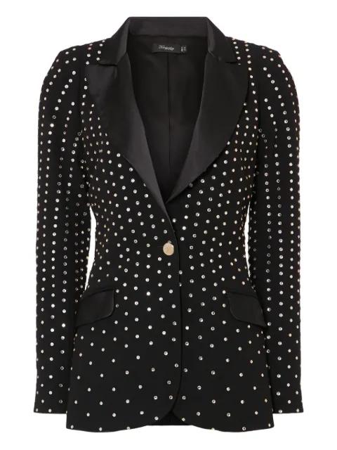 crystal-embellished padded-shoulders blazer by TEMPERLEY LONDON