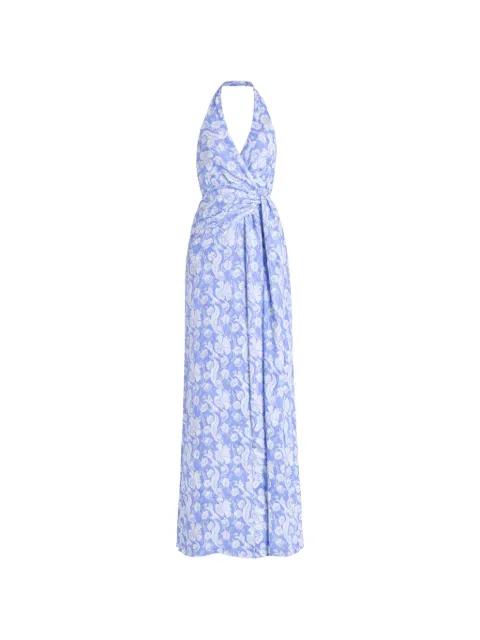 floral halter dress by TEMPERLEY LONDON