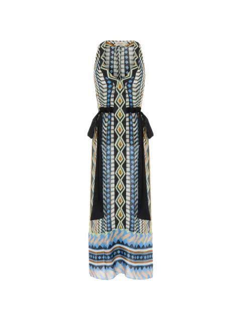 geometric print V-neck dress by TEMPERLEY LONDON