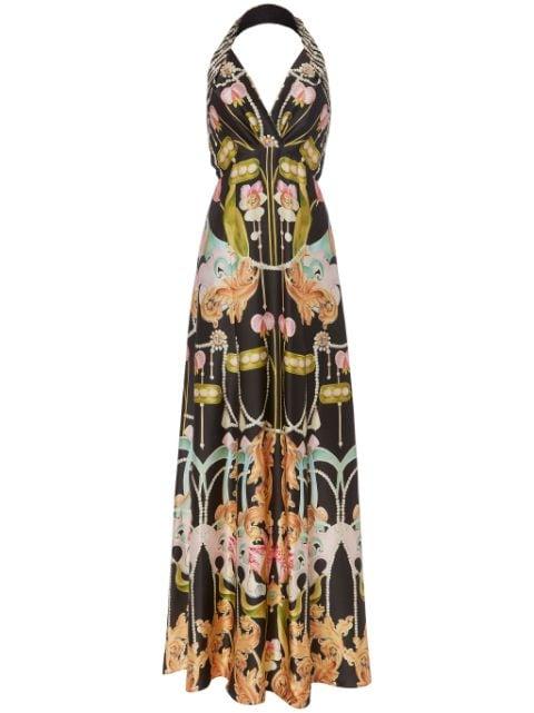 graphic-print maxi dress by TEMPERLEY LONDON