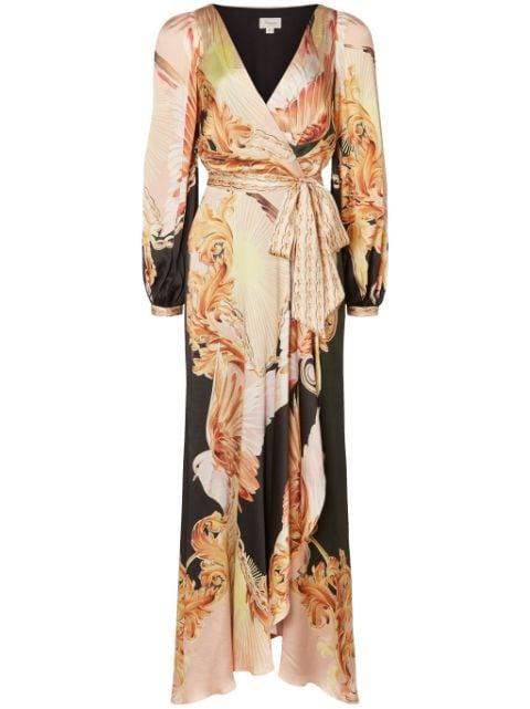 graphic-print wrap dress by TEMPERLEY LONDON