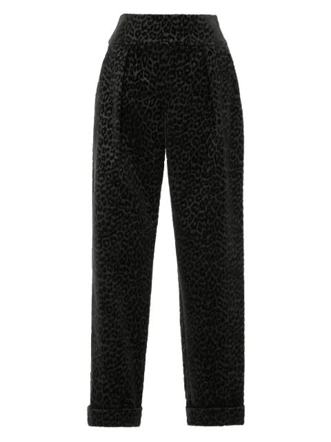 leopard-print velvet trousers by TEMPERLEY LONDON