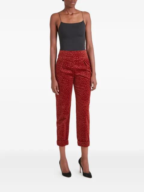 pleated leopard-print trousers by TEMPERLEY LONDON
