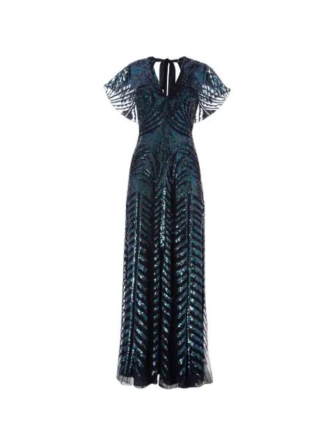 sequin v-neck maxi dress by TEMPERLEY LONDON