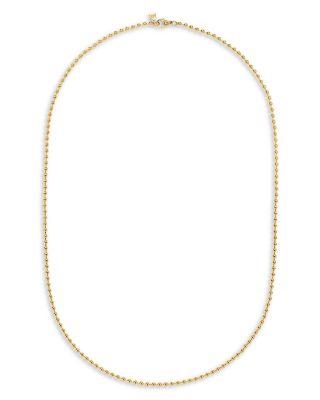 18K Yellow Gold Classic Polished Ball Chain Necklace by TEMPLE ST. CLAIR