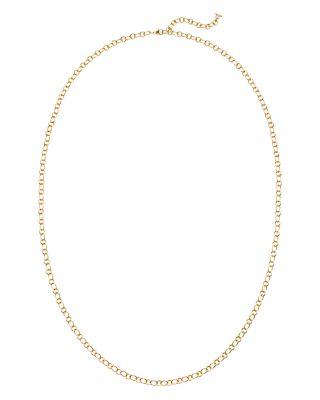 18K Yellow Gold Classic Ribbon Chain Necklace by TEMPLE ST. CLAIR