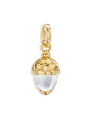 18K Yellow Gold Crystal & Diamond Arcadia Amulet Pendant by TEMPLE ST. CLAIR