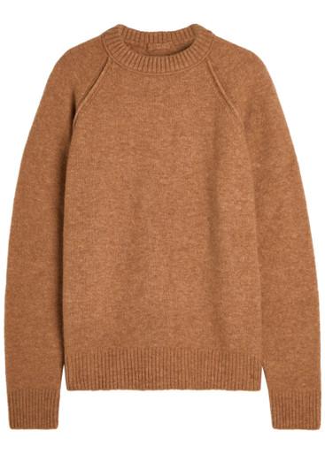 Maglieria Girocollo brushed wool-blend jumper by TEN C
