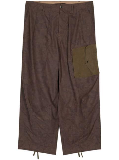 camouflage-print wide-leg trousers by TEN C