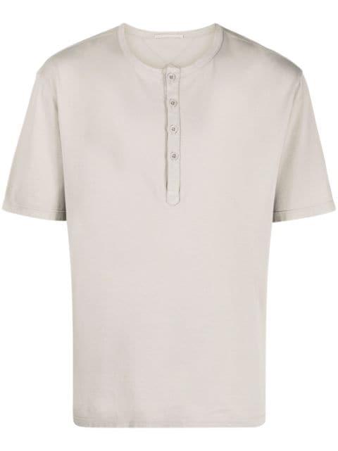 cotton Henley T-shirt by TEN C