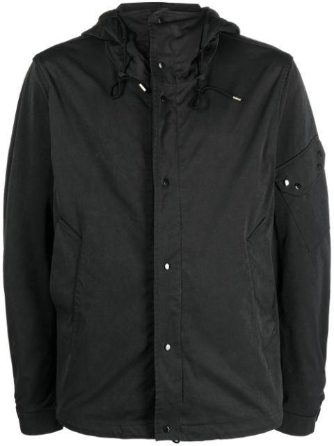 cotton plain hoodied jacket by TEN C