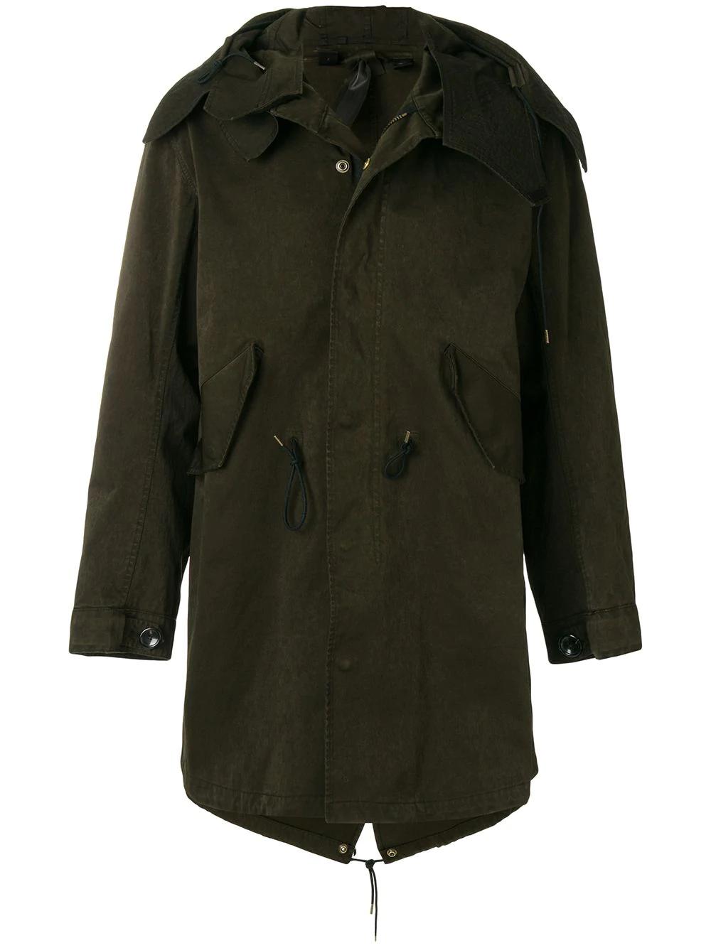 hoodied coat by TEN C