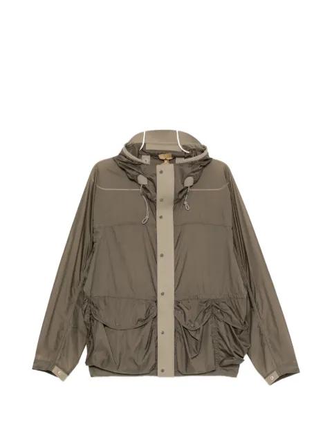 hoodied panelled jacket by TEN C