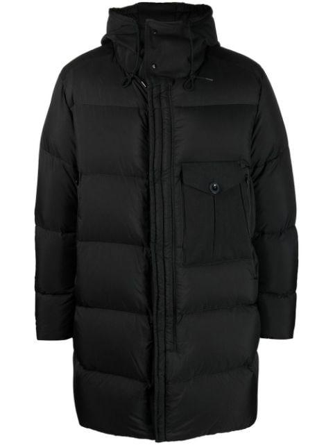 hoodied puffer jacket by TEN C