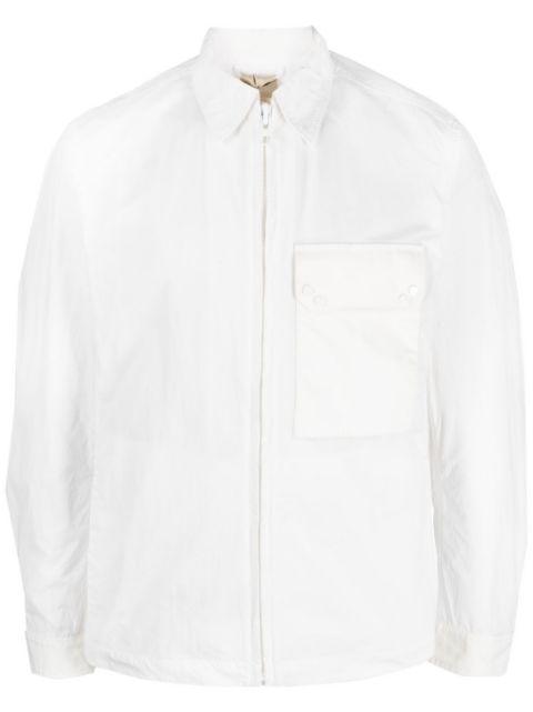 pocket zip-up shirt jacket by TEN C