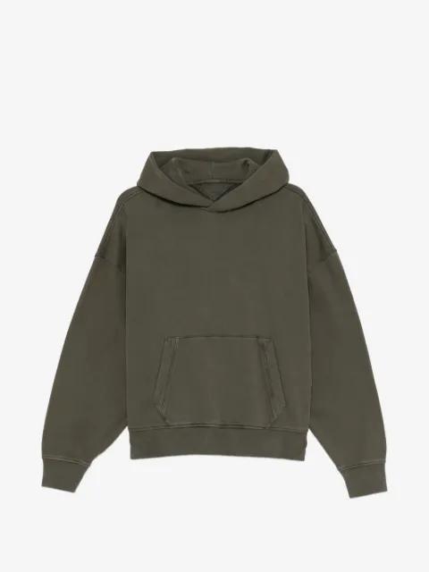 ribbed hem and cuffs hoodie by TEN C