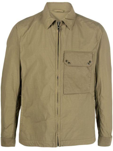 zip-fastening shirt jacket by TEN C
