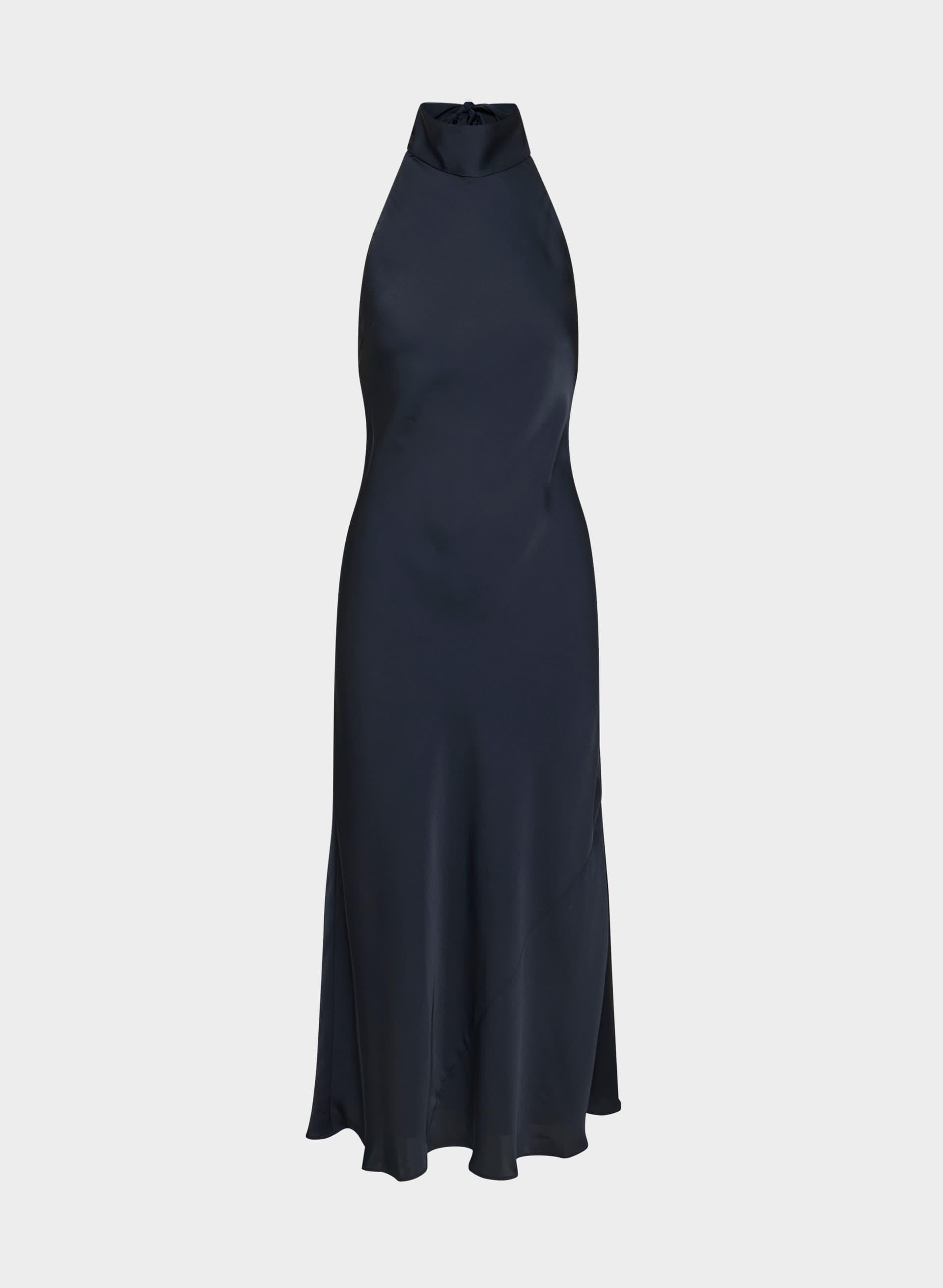 CAVA SATIN HALTER DRESS by TEN