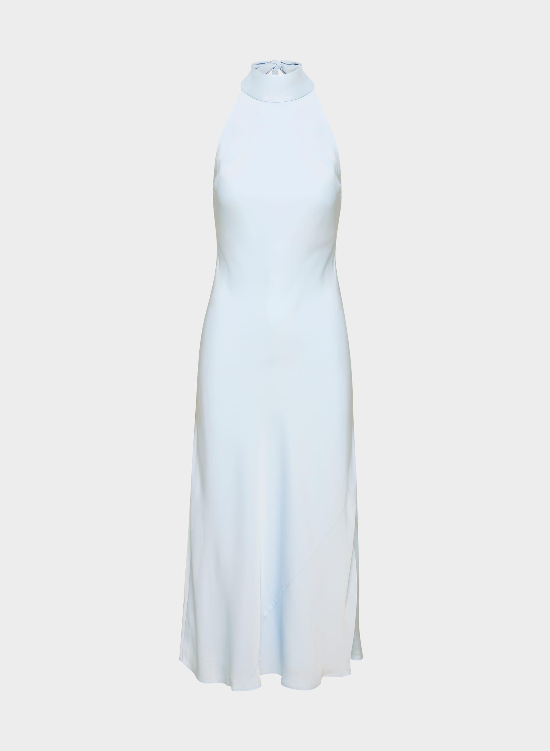 CAVA SATIN HALTER DRESS by TEN
