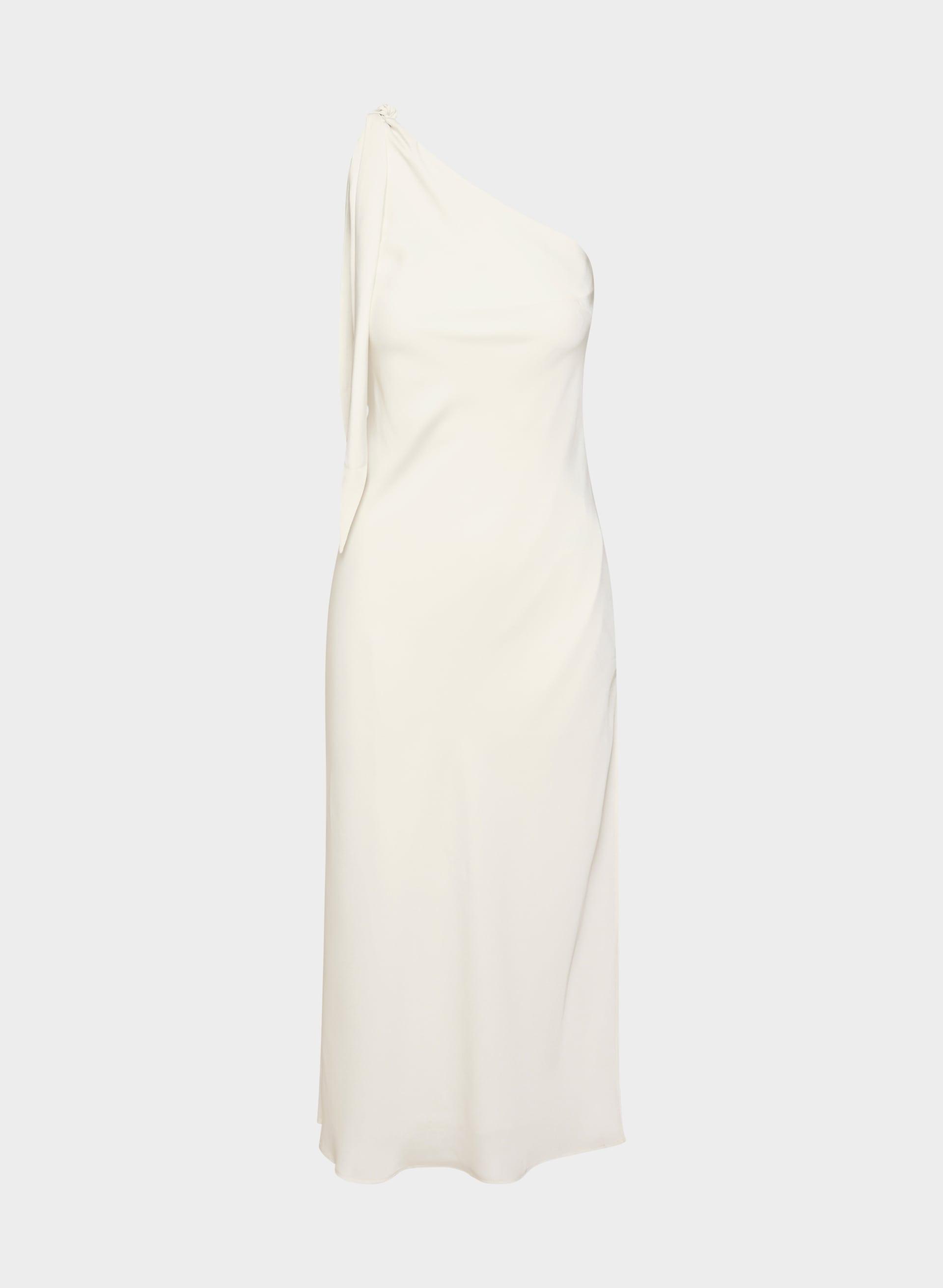 CHAMPAGNE SATIN DRESS by TEN