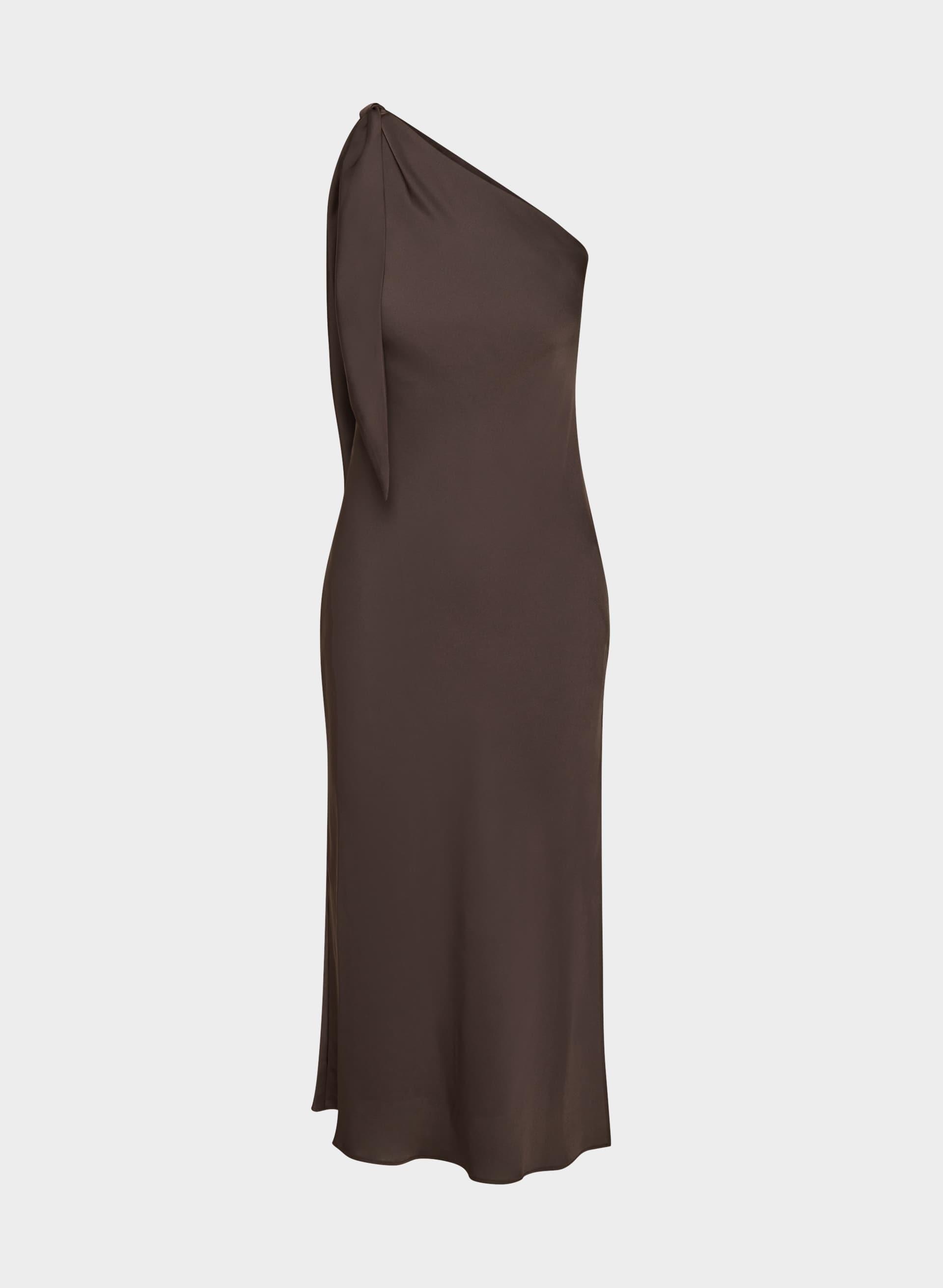 CHAMPAGNE SATIN DRESS by TEN