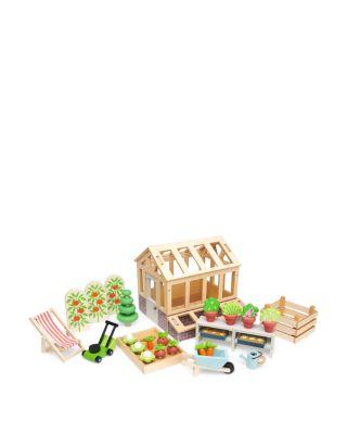 Greenhouse and Garden Dollhouse Extension - Ages 3+ by TENDER LEAF TOYS