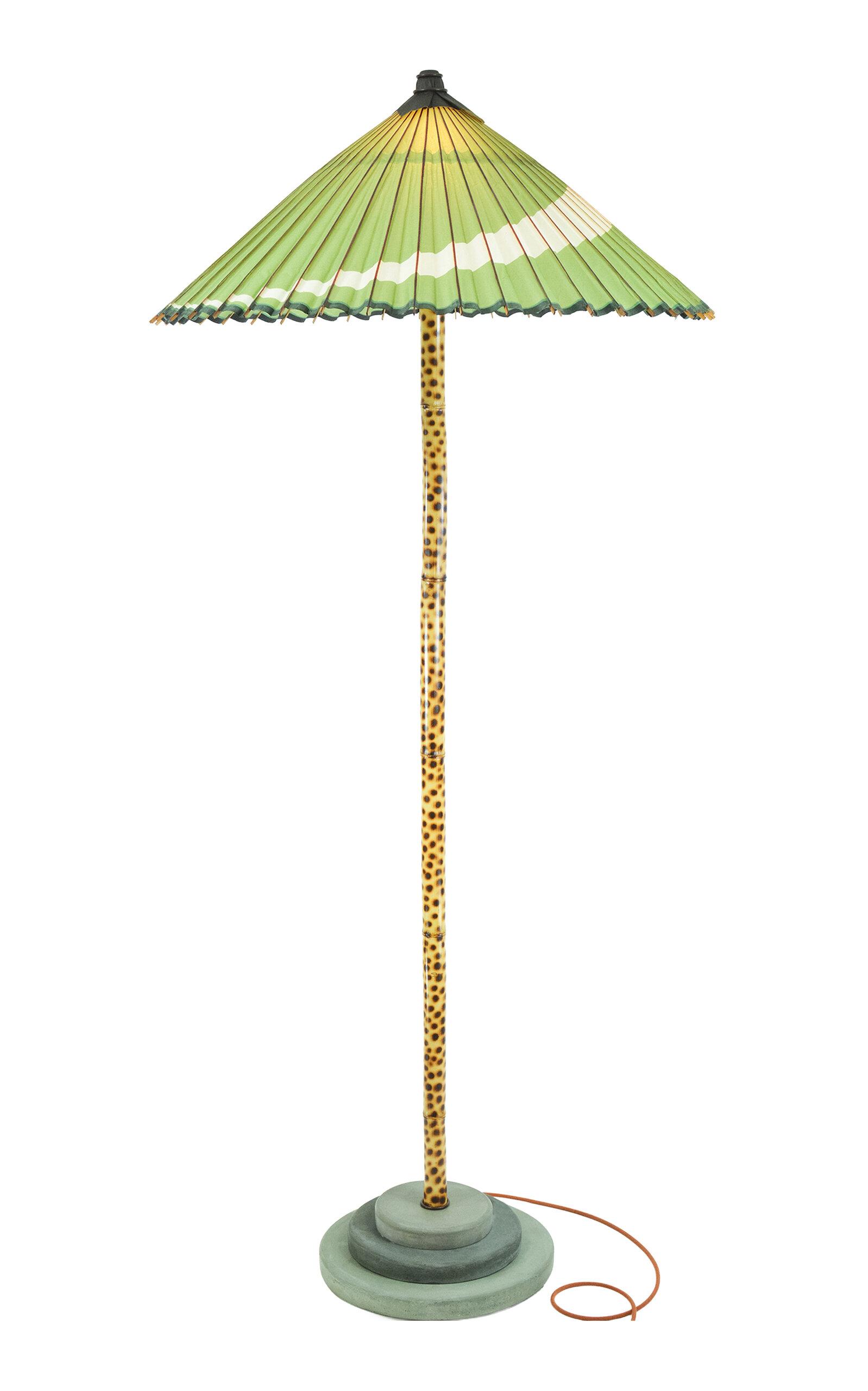 Tennant New York - 'Green Cheetah' Big Bambu Monumental Floor Lamp - Animal - Moda Operandi by TENNANT NEW YORK