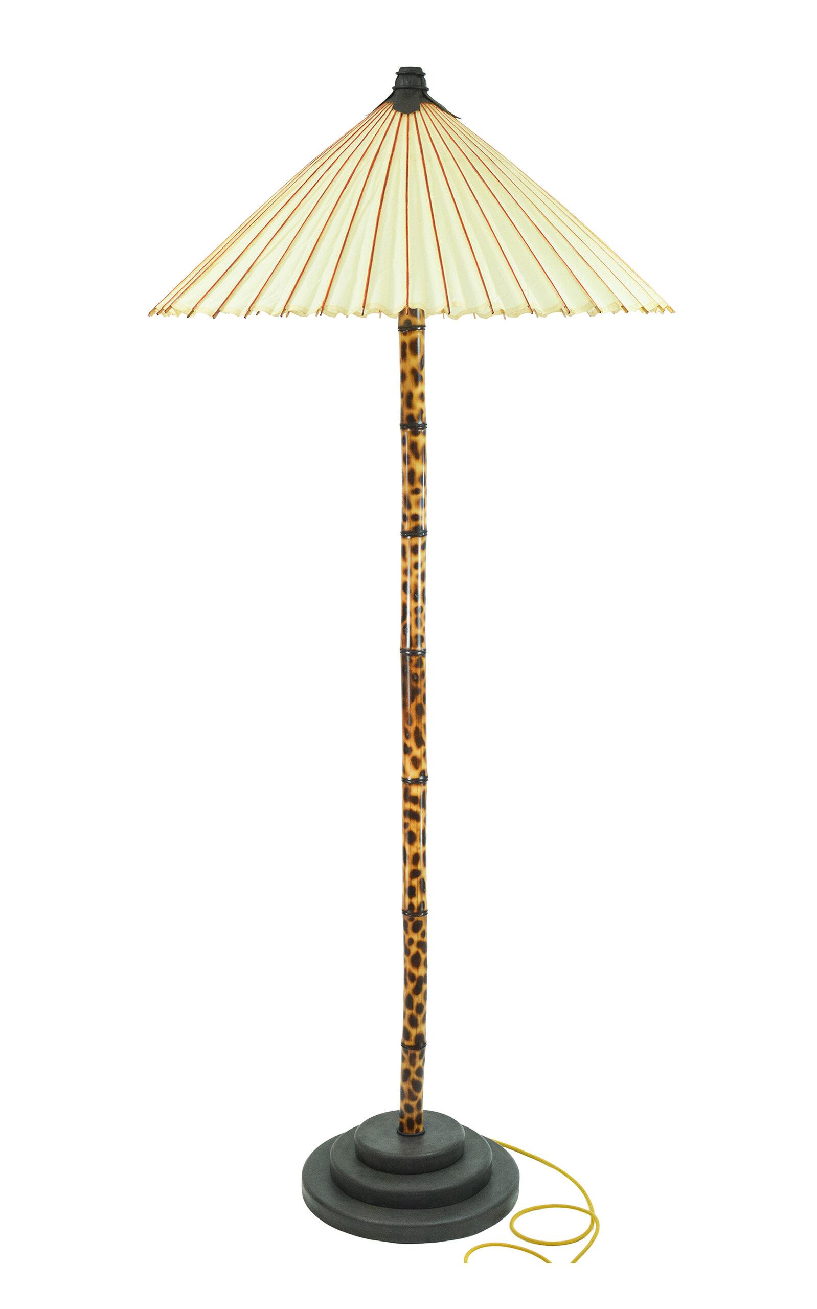 Tennant New York - 'White Leopard’ Big Bambu Monumental Floor Lamp - Animal - Moda Operandi by TENNANT NEW YORK