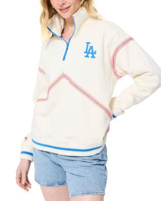 Baseball Stitch Quarter Zip Sweatshirt by TEREZ