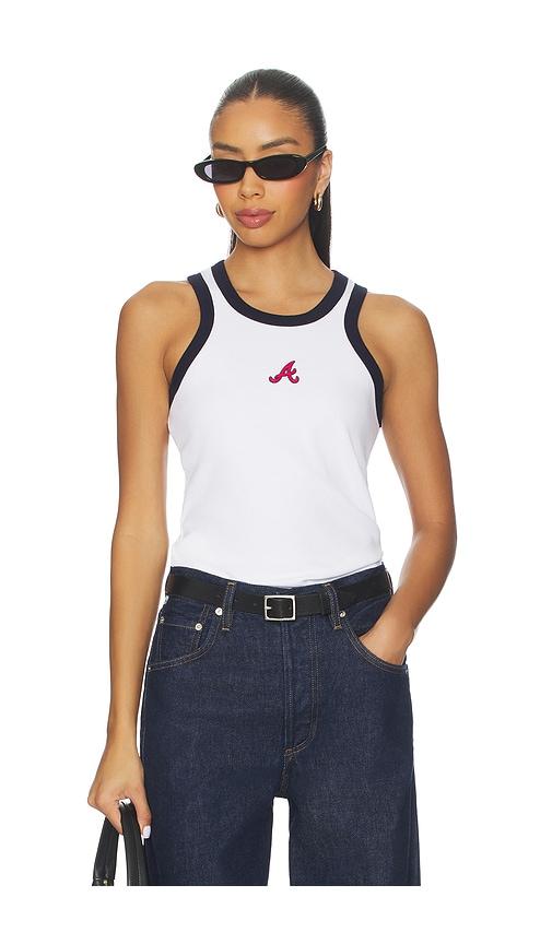 Terez x REVOLVE Braves Scoop Armhole Rib Tank Top in White by TEREZ
