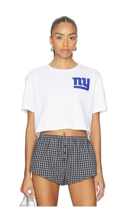 Terez x REVOLVE Giants Tonal Crop Logo Tee in White by TEREZ