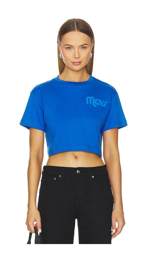 Terez x REVOLVE Mavericks Tonal Crop Logo Tee in Blue by TEREZ