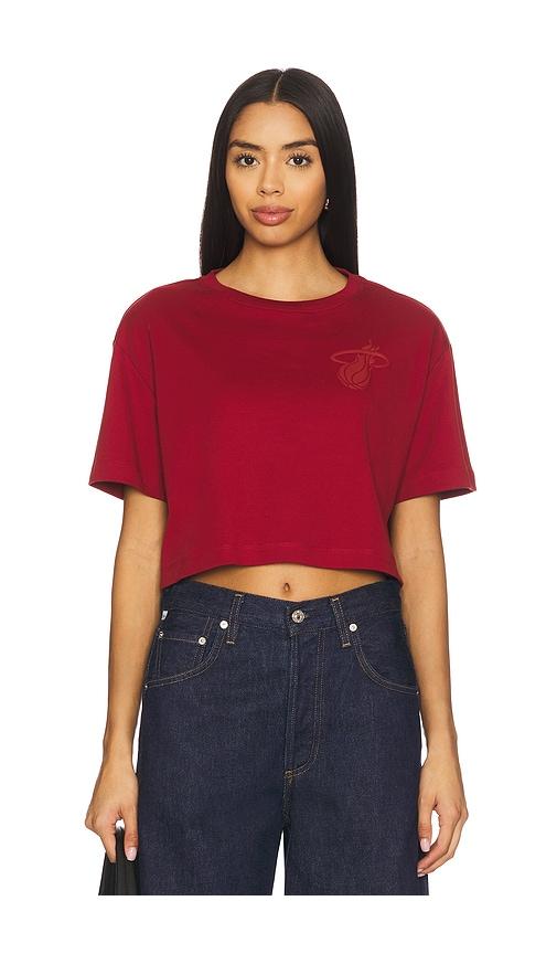 Terez x REVOLVE Miami Tonal Crop Logo Tee in Red by TEREZ