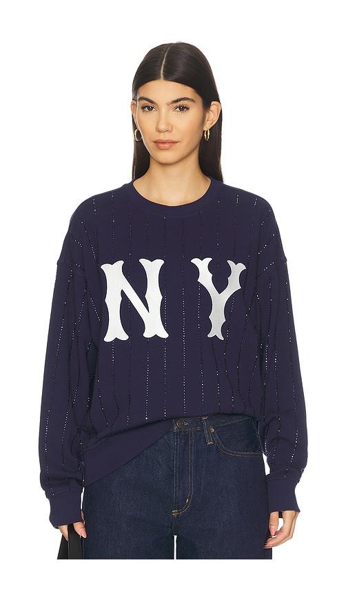 Terez x REVOLVE Yankees Gem Pinstripe Sweatshirt in Navy by TEREZ