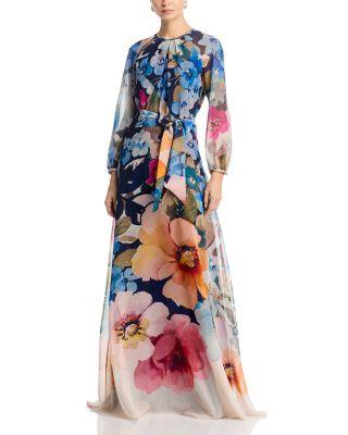 Chiffon Maxi Dress by TERI JON BY RICKIE FREEMAN